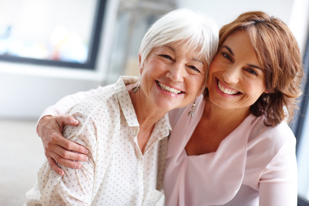 Shot of a woman spending time with her elderly mother